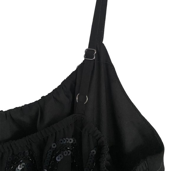 MM Couture by Miss Me Little Black Sequin and Beaded Dress Size Small - Picture 7 of 10